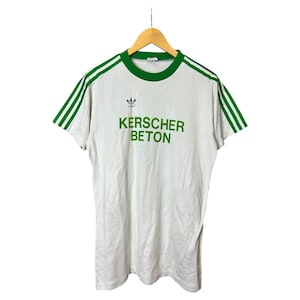 Vintage /  70&#39;s/80&#39;s / Adidas /  #8 / template / Football shirt / Made in West Germany / White/Green colour