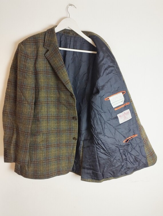 Vintage 90's Harris Tweed wool blazer XXL - image 5