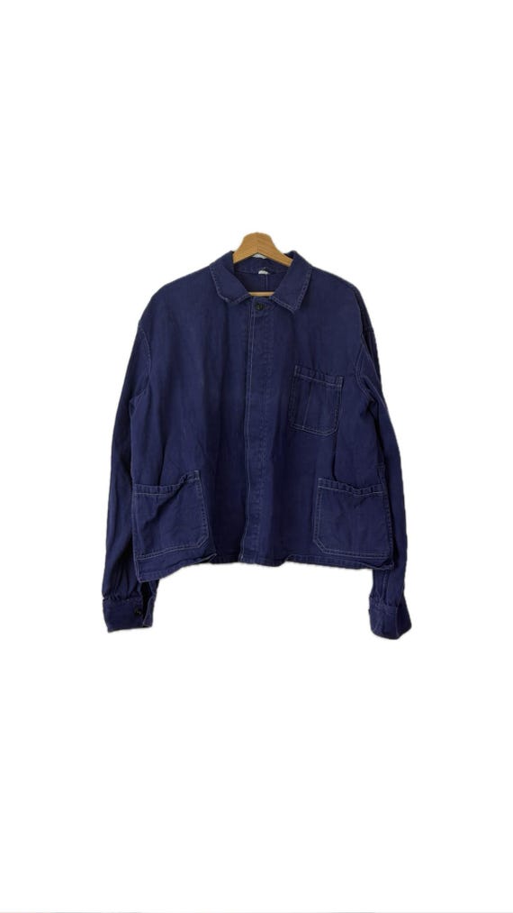 Vintage 80s Bleu de Travail chore coat work jacket