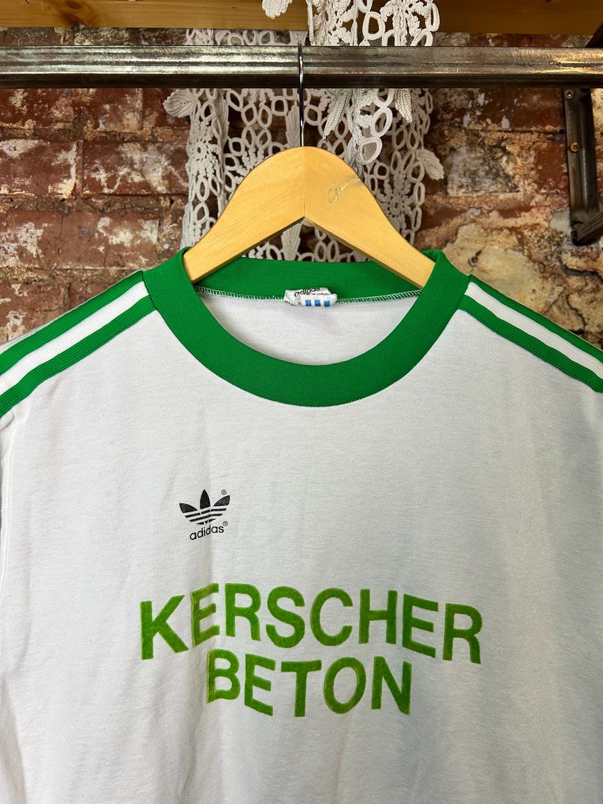 Maillot de football Adidas vintage, Allemagne de l'Ouest, blanc/vert - France