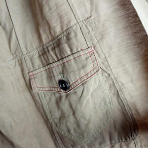 Carlo Colucci Linne Tencel Overshirt Beige Lättviktsjacka Storlek 52 bild 12