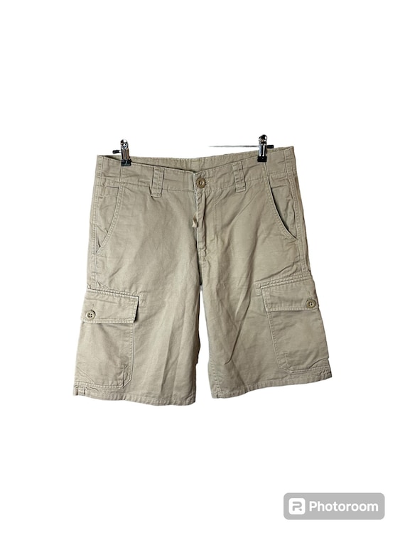 Lacoste Beige Cargo Shorts 100 Cotton Zippered Fastening Button Pockets Etsy New Zealand