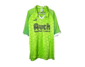 Vintage / 90's / Puma / SV Grun / Weiss Shirt / Made in Hungary / 100% polyester / Green color