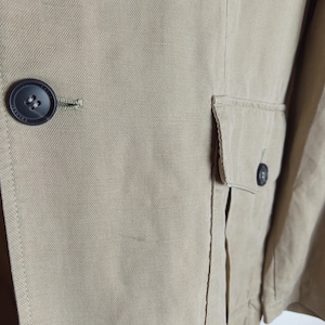 Carlo Colucci Linne Tencel Overshirt Beige Lättviktsjacka Storlek 52 bild 3
