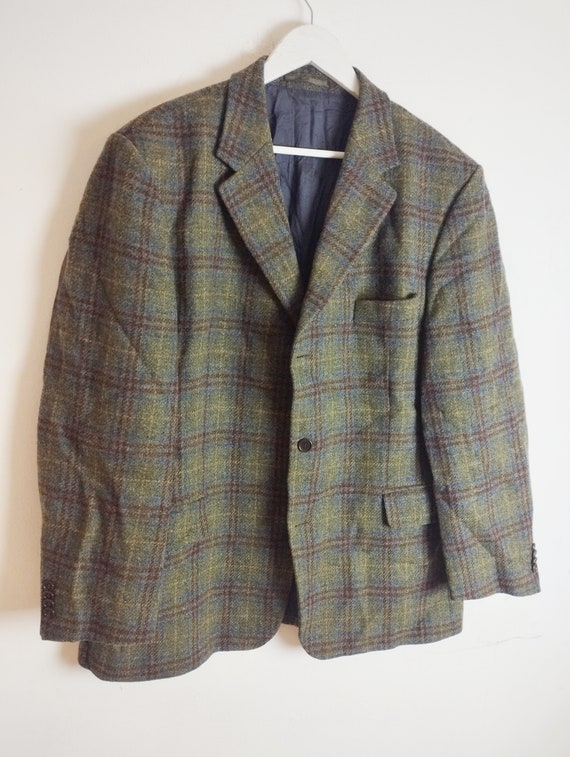 Vintage 90's Harris Tweed wool blazer XXL - image 3