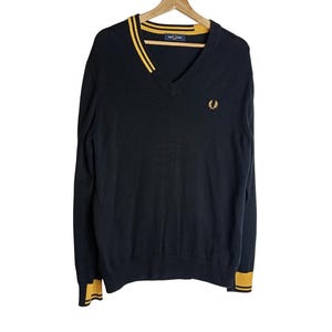 Fred Perry Black Yellow - Etsy