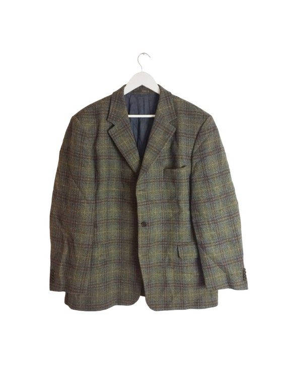 Vintage 90's Harris Tweed wool blazer XXL - image 1