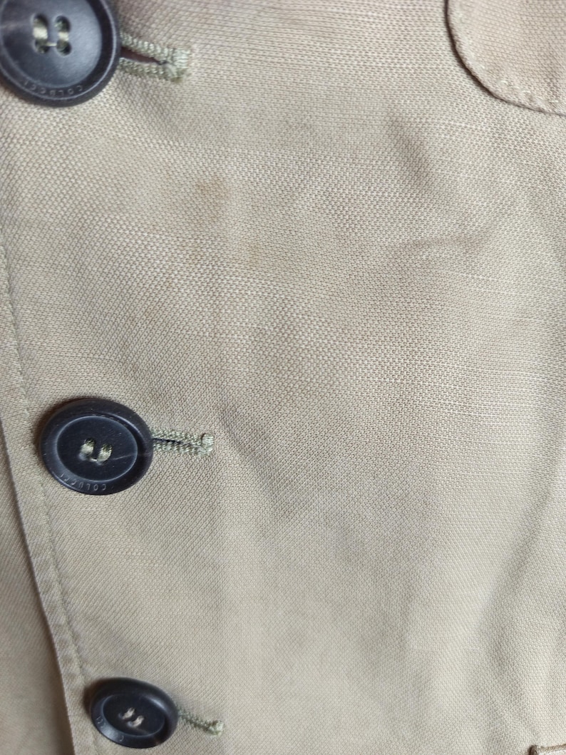 Carlo Colucci Linne Tencel Overshirt Beige Lättviktsjacka Storlek 52 bild 10