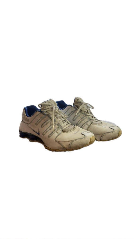 Nike Shox Nz white/blue leather sneakers