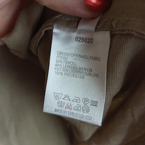 Carlo Colucci Linne Tencel Overshirt Beige Lättviktsjacka Storlek 52 bild 8