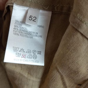 Carlo Colucci Linne Tencel Overshirt Beige Lättviktsjacka Storlek 52 bild 9