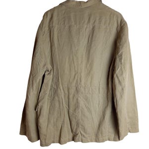 Carlo Colucci Linne Tencel Overshirt Beige Lättviktsjacka Storlek 52 bild 7