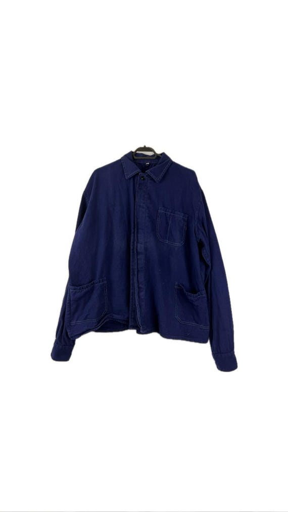 Vintage 80s Bleu de Travail chore coat
