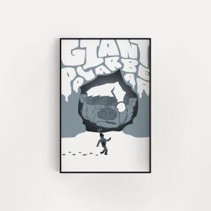 Giant Polar Bear Movie Poster Print |[ Digital Download, 300 DPI, 5 Sizes, Original Artwork ]| Original Art Prints Studio