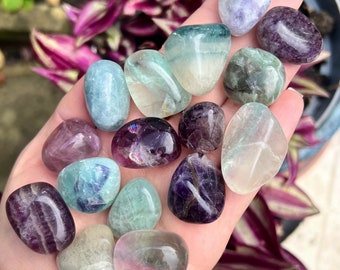 Rainbow Fluorite Crystal Tumblestone