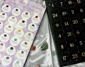 Kristal en edelsteen Advent-kerstkalenders Healing Stone Xmas Countdown