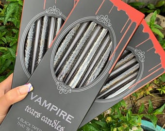 Vampire Tears Candles Pack Of 4 Black