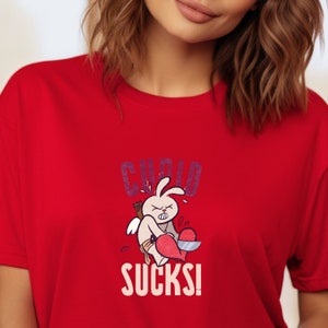 Cupid Sucks Valentine Shirt, Groovy Valentine Shirt, Love Shirt, Retro Valentines Day Shirts, Valentine Gift, Cute Cupid Valentine Shirt