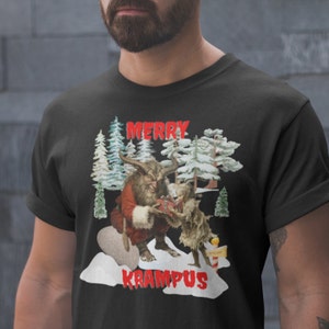 Krampus, Krampus Shirt, Krampus Pullover, Krampus Sweatshirt, Ziegenshirt, Merry Krampus, Hässliche Weihnachten Pullover, Krampus Weihnachten Shirt
