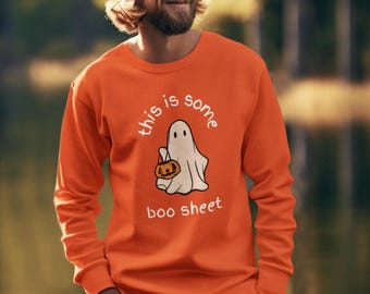 This Is Some Boo Sheet Sweatshirt, Halloween Sweatshirt, Retro Halloween Kids Shirt, Ghost Shirt,Boo Sheet Shirt,Funny Halloween Ghost Shirt