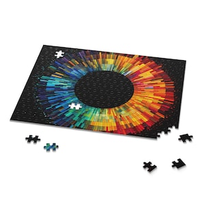Colorful Circular Puzzle With Artistic Color Palette, Mindful ...