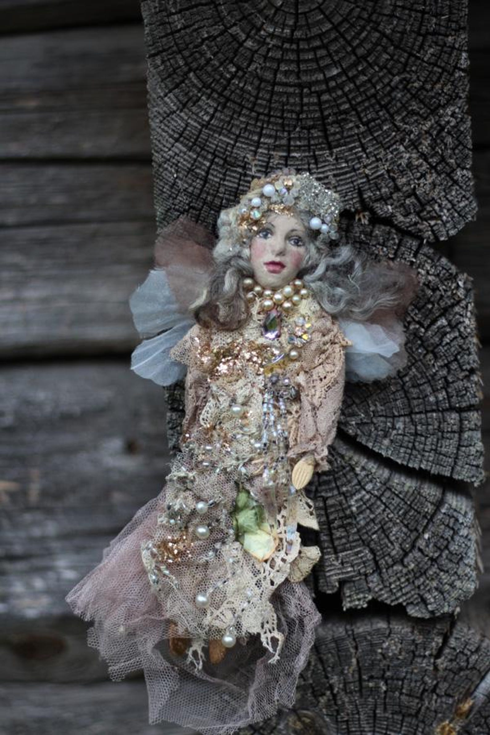Pixie Fairy Mushroom Tambourine and Ribbon Wall Accent main image 0