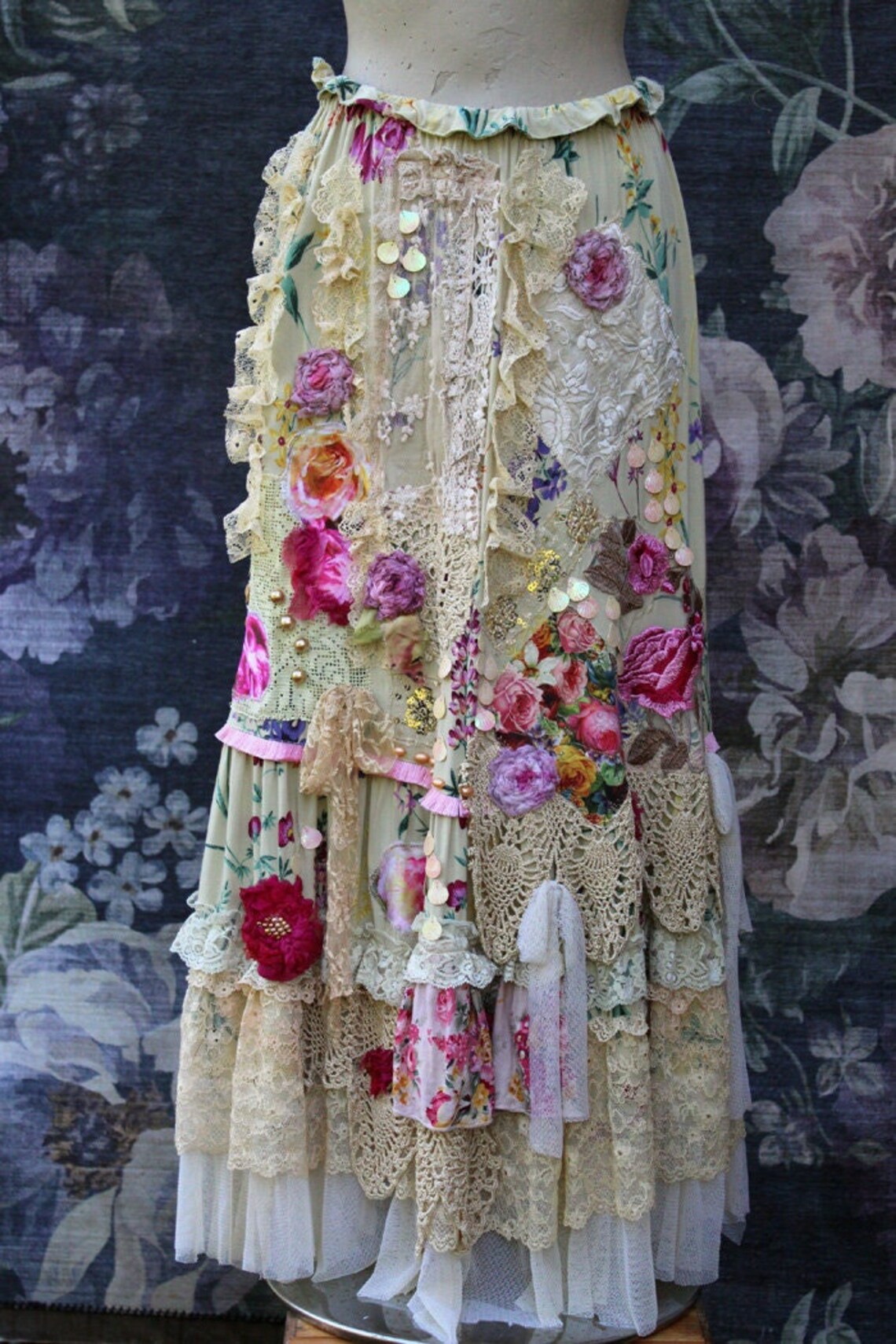 Vintage Boho Print Skirt Set Soft