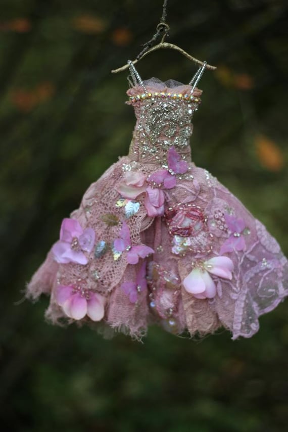 fairy beaded dress Vtg Y2K 90s Romantic Fairy Mermaid Floral Midi Silk Teal Crochet Beaded Dress M