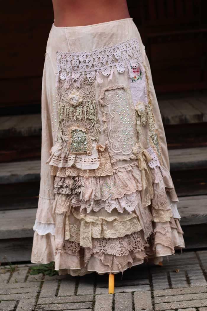 Boheme Ric-Rac Girl Skirt, Sage main image 1