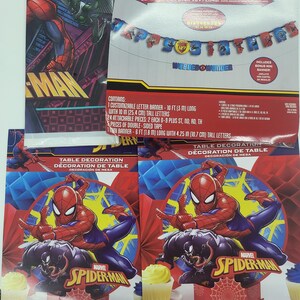Spiderman party supplies