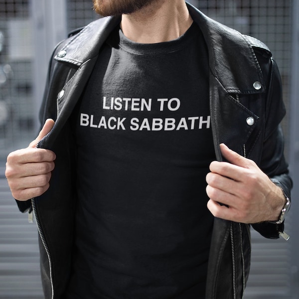 Listen to Black Sabbath Graphic T-shirt Heavy Metal Ozzy Graphic Tee