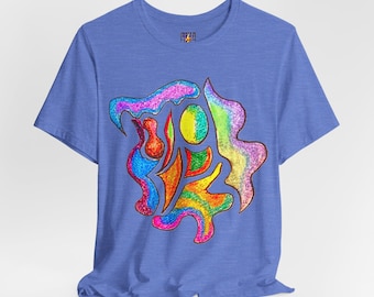 Abstract Art T-Shirt, Colorful Graphic Tee, Artsy Design