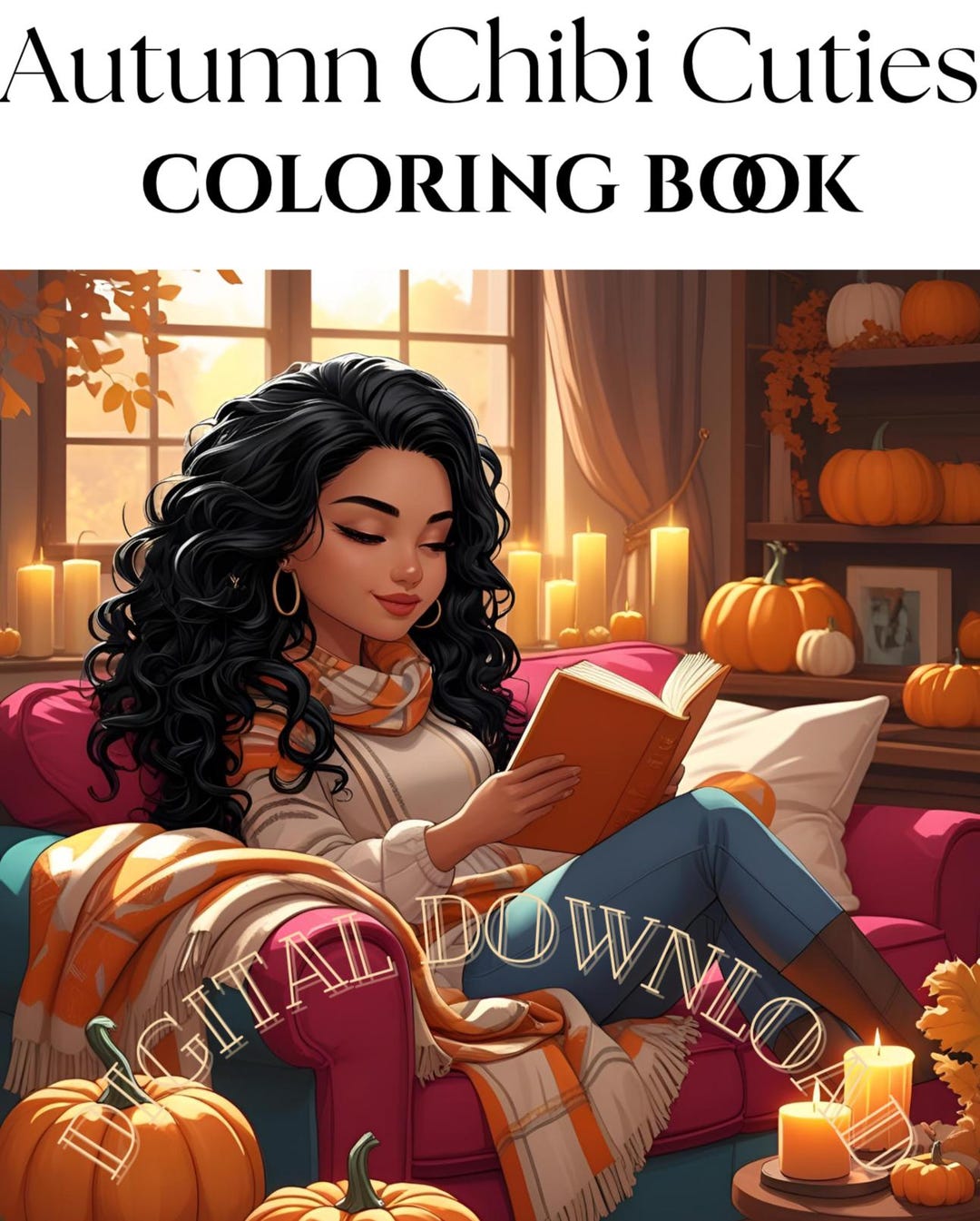 Autumn Chibi Cuties Digital Download Coloring Book - Etsy