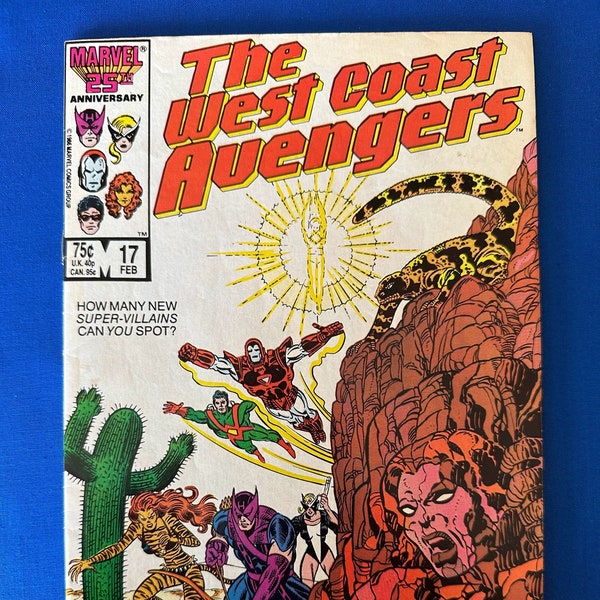 17 VF The West Coast Avengers Key Comic Book (Very Fine) Sunstroke First Appearance Direct Edition Marvel
