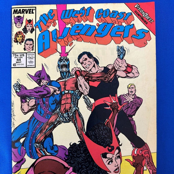 44 F The West Coast Avengers Key Comic Book (Fine) First Appearance of John Walker as U.S. Agent Newsstand Edition Marvel