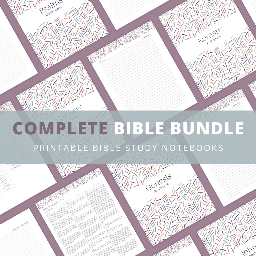 Complete Bible Printable Notebook Bundle With Bonus Pages - Etsy