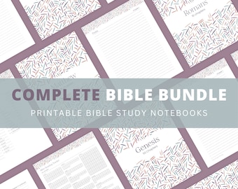 Paquete completo de cuadernos imprimibles de la Biblia con páginas adicionales