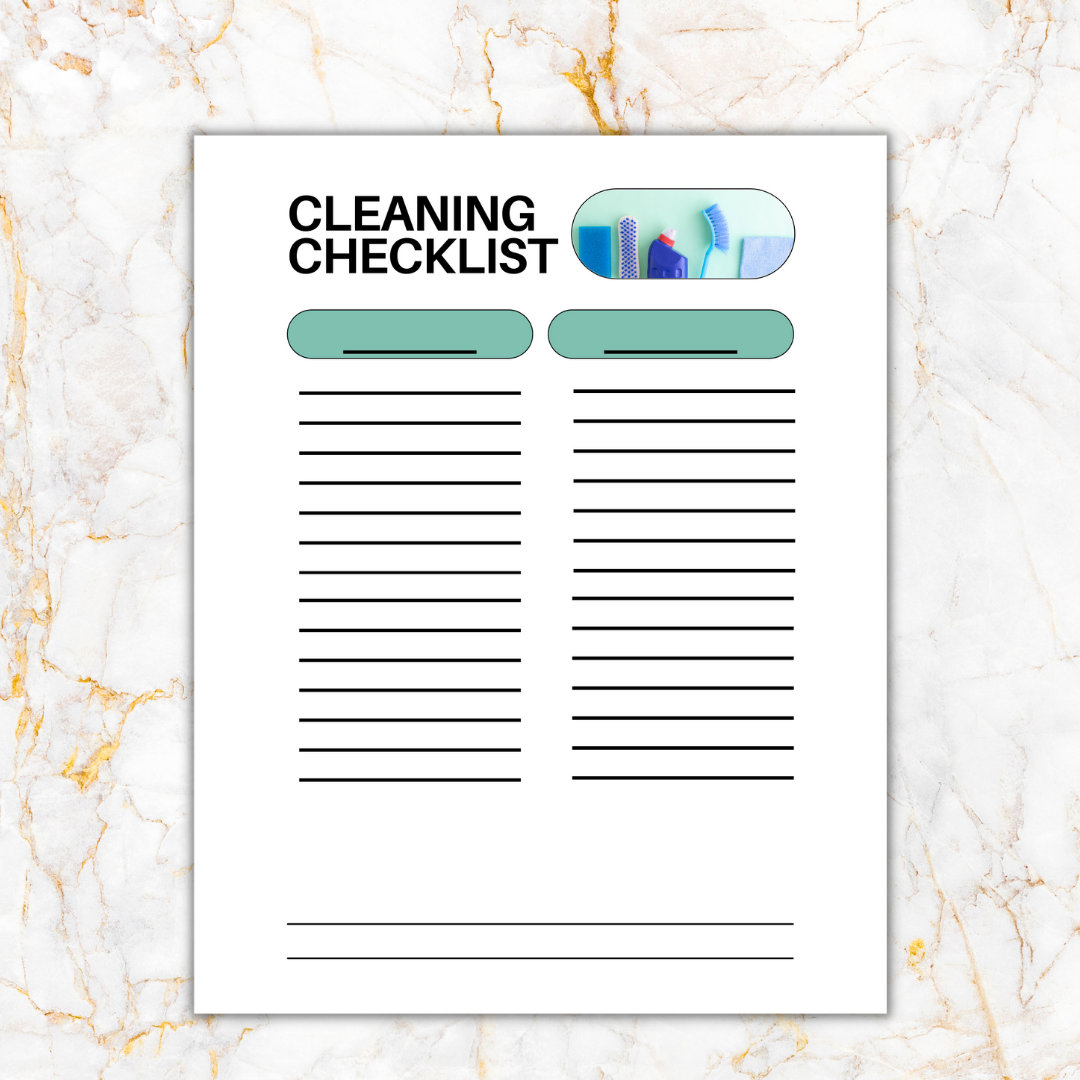 Professional Business Cleaning Checklist Master Cleaning Etsy