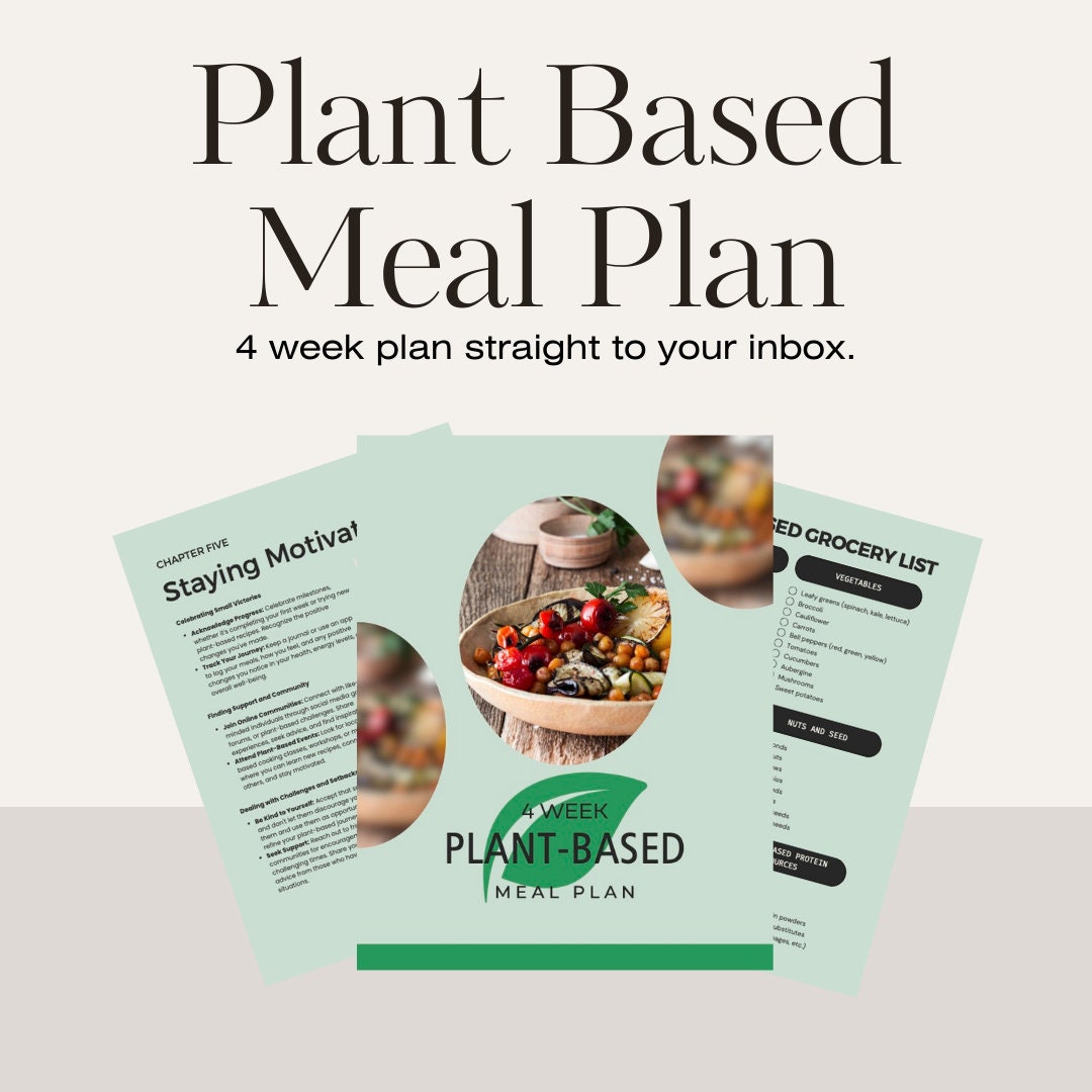 4-week Vegan Meal Plan With Nutritional Guide & Goal Setting - Healthy ...