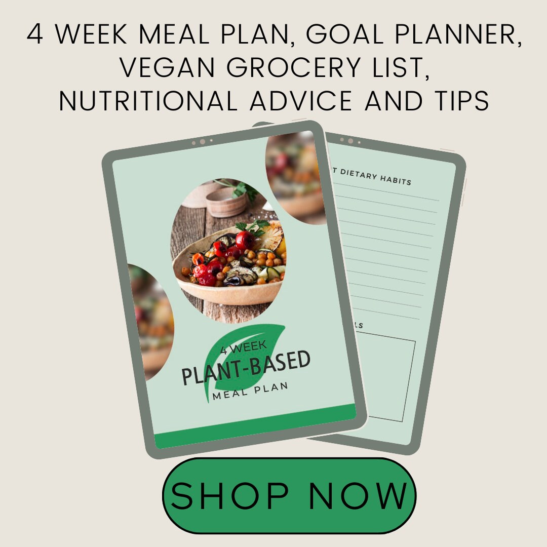4-week Vegan Meal Plan With Nutritional Guide & Goal Setting - Healthy ...
