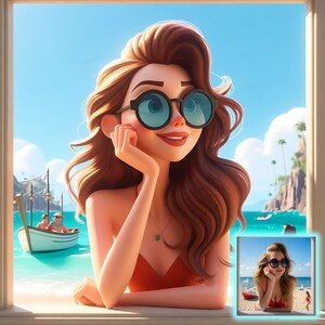 Cartoon Portrait from Your Photo, Custom Artwork – Personalized Digital Art, Unique Gift for Him & Her, Funny Cartoon Drawing