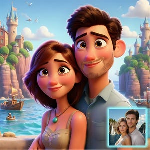Cartoon Portrait from Your Photo, Custom Artwork – Personalized Digital Art, Unique Gift for Him & Her, Funny Cartoon Drawing
