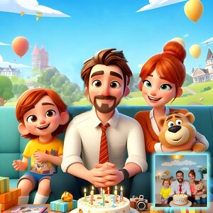 Cartoon Portrait from Your Photo, Custom Artwork – Personalized Digital Art, Unique Gift for Him & Her, Funny Cartoon Drawing