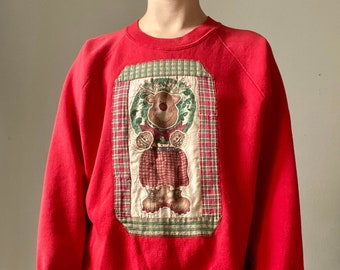 vintage red Christmas sweater/sweatshirt