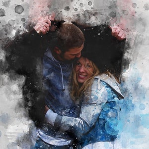 anniversary gift for husband gift for him custom couple portrait from photo Christmas gift for boyfriend special gift for husband boyfriend