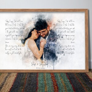 personalized wedding vows art, art gift for wedding vows, wedding vows canvas art, customized wedding vows wall art wedding vows anniversary