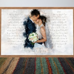 Hochzeitsgelübde benutzerdefinierte Kunst, Kunstgeschenk für Hochzeitsgelübde, Hochzeitsgelübde Leinwandkunst, maßgeschneiderte Hochzeit Gelübde Wandkunst, Hochzeit Gelübde Jahrestagsgeschenk