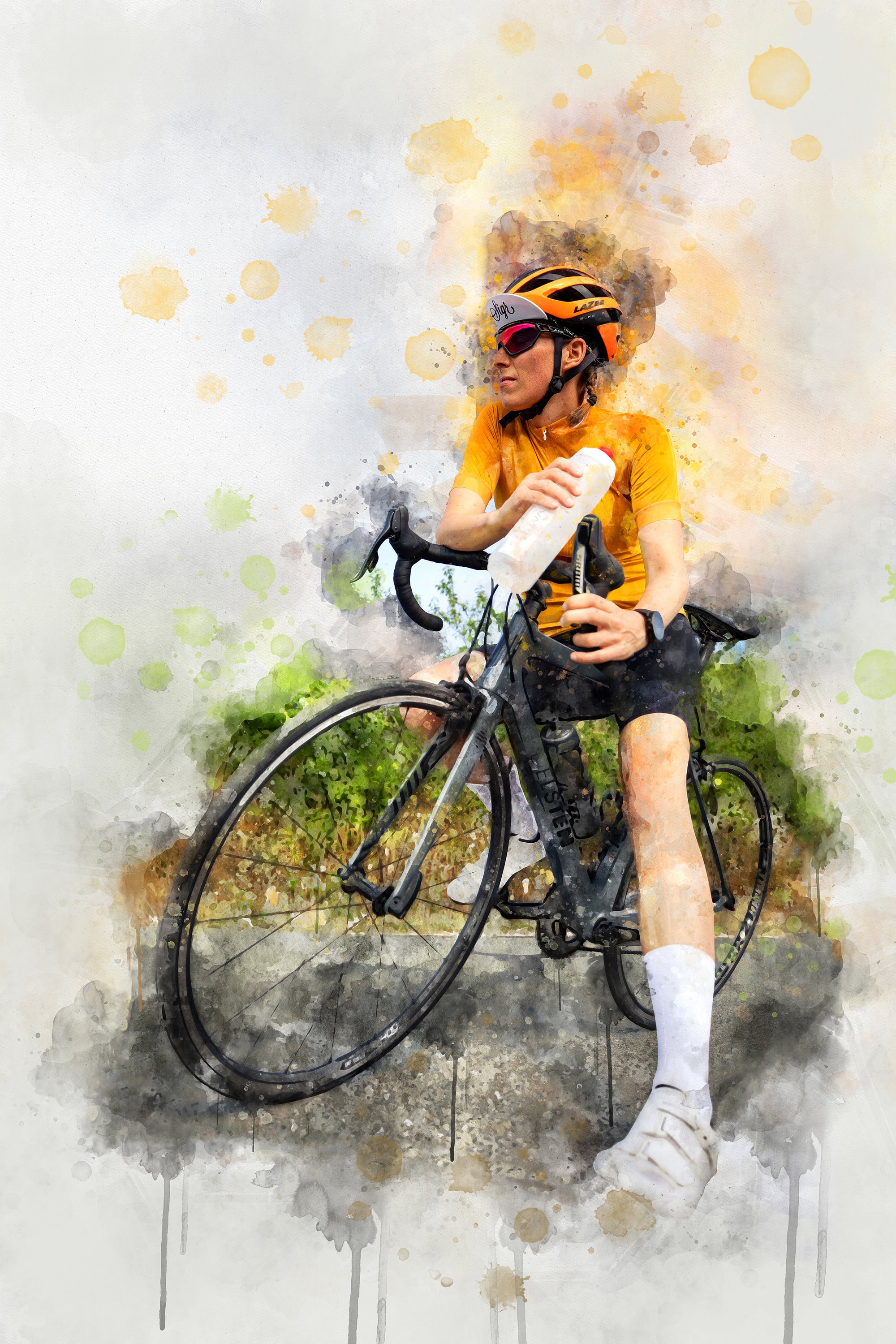 Fahrrad Aquarell Druck Fahrrad Poster Rennrad Fahrrad Reiter spezielles Geschenk Aquarell Druck Rennrad Rennrad Rennrad