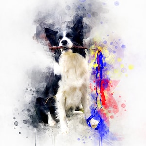 Watercolor Pet Portrait Painting Personalized Pet Portrait Pet Illustration Custom Dog Portrait Drawing Memorial Gift Pet Loss wall Birthday