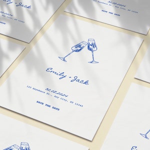 Illustration Save The Date Template, Save The Date Custom, Editable Save The Date Invite, Save The Date Digital Download